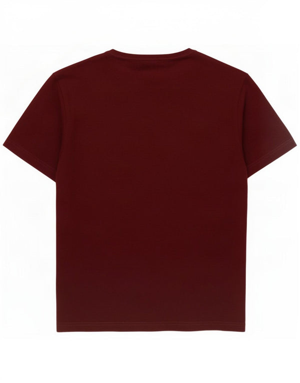 Penguin Mens T-Shirt Top Small Burgundy Cotton