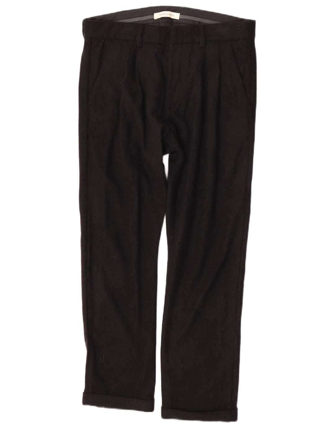 Pantaloni drepți pentru bărbați Pierre Balmain L32 L27 Black Classic