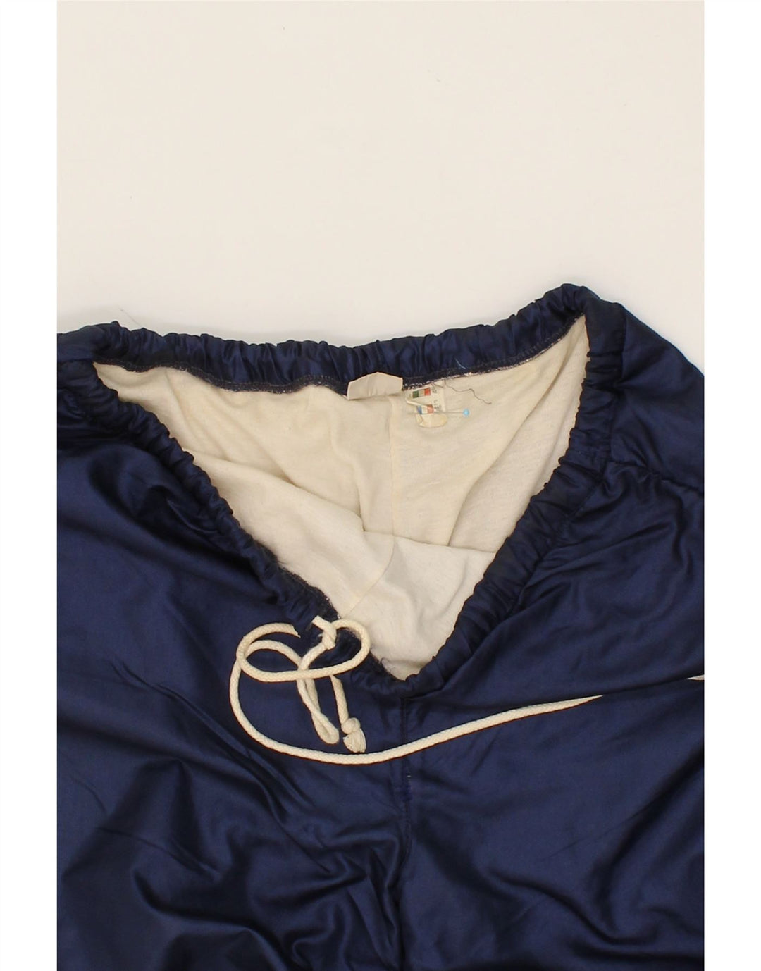 ELLESSE Mens Tracksuit Trousers Joggers IT 48 Medium Navy Blue Nylon Vintage Ellesse and Second-Hand Ellesse from Messina Hembry 