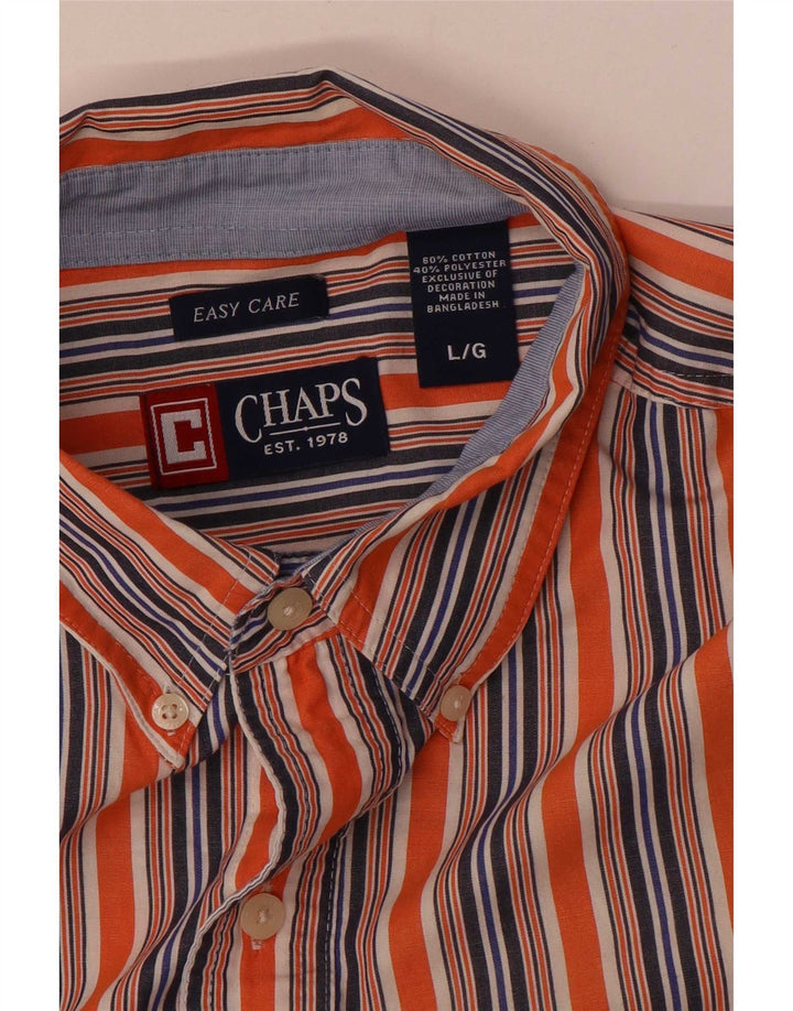 Cămașă pentru bărbați Chaps Easy Fit, bumbac mare cu dungi portocalii