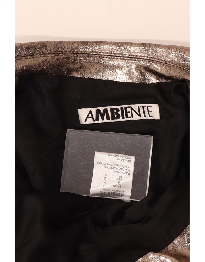 AMBIENTE Jachetă utilitare din piele artificială pentru femei UK 14 Poliester maro mare