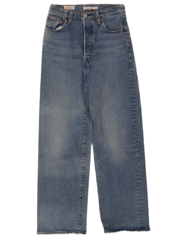 Blugi drepti cu talie înaltă Levi's pentru femei L26 L27 Bumbac albastru