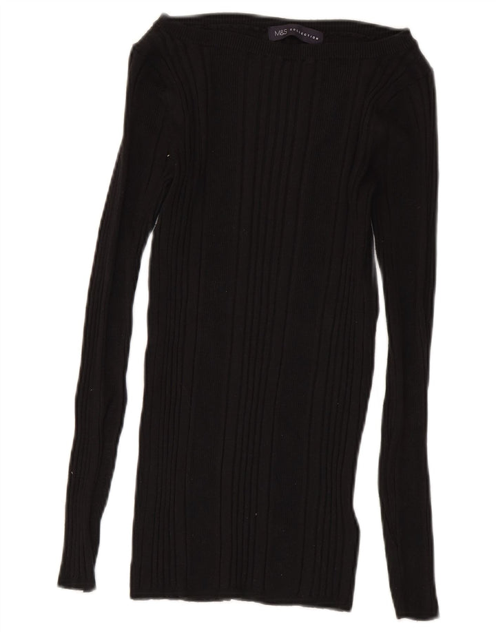 Top pentru femei Marks & Spencer, cu umăr deschis, UK 8, mic, negru, viscoză