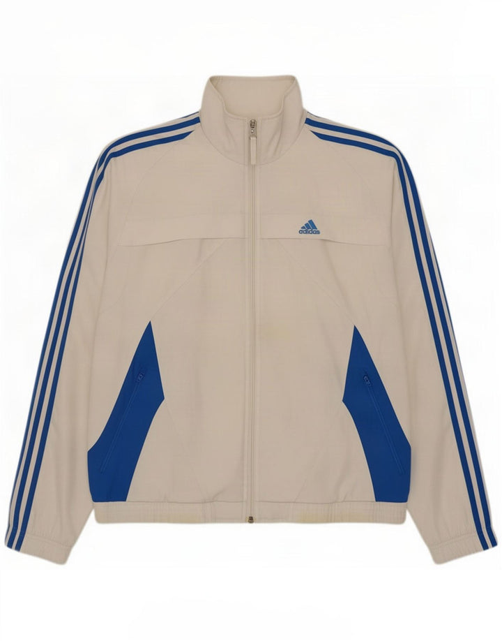 Jachetă de trening pentru bărbați Adidas Marea Britanie 36/38 Poliester color bloc alb mic
