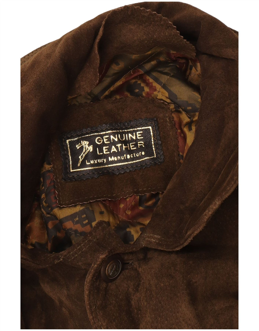 Jachetă vintage pentru bărbați din piele intoarsa UK 42 XL din piele maro