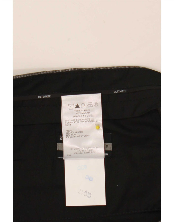 Marks & Spencer Pantaloni de costum pentru bărbați Ultimate Pegged W38 L31 poliester gri