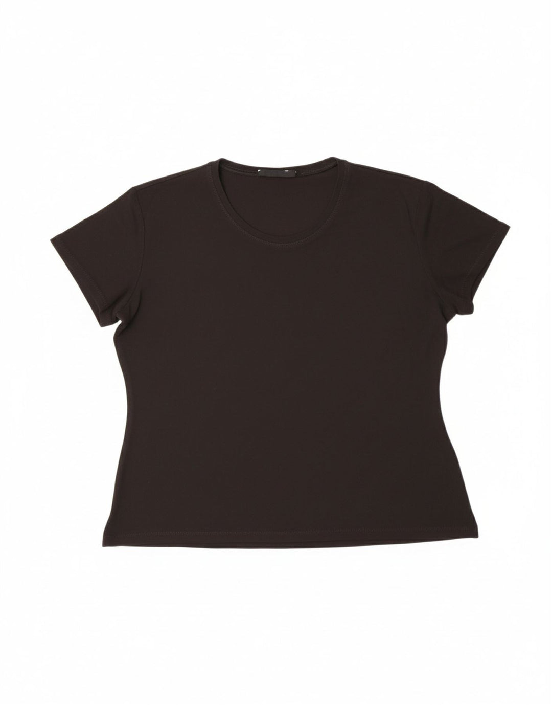 EXTE Womens Crop T-Shirt Top UK 14 Large Black
