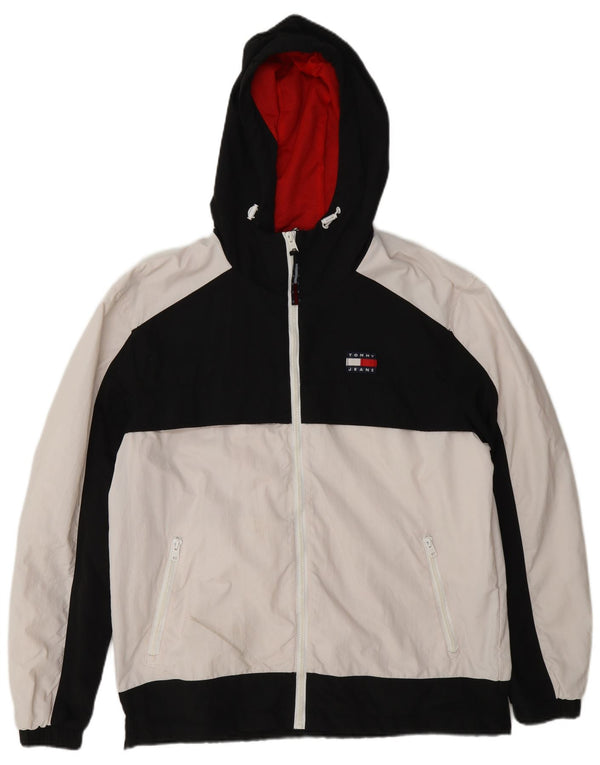 Jachetă de vânt pentru bărbați Tommy Hilfiger UK 38 Medium White Colorblock
