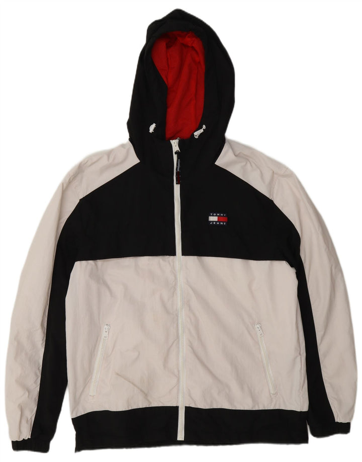 Jachetă de vânt pentru bărbați Tommy Hilfiger UK 38 Medium White Colorblock