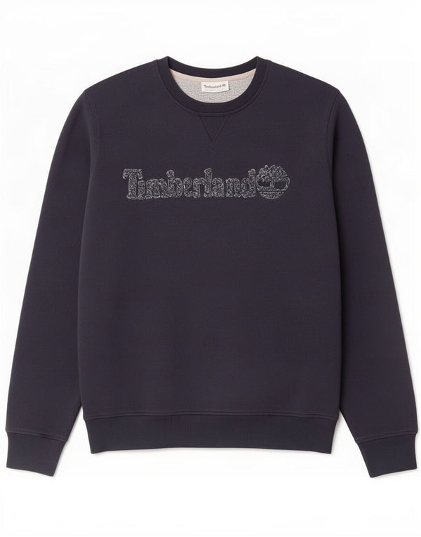 Hanorac grafic pentru bărbați Timberland Pulover mare din bumbac bleumarin