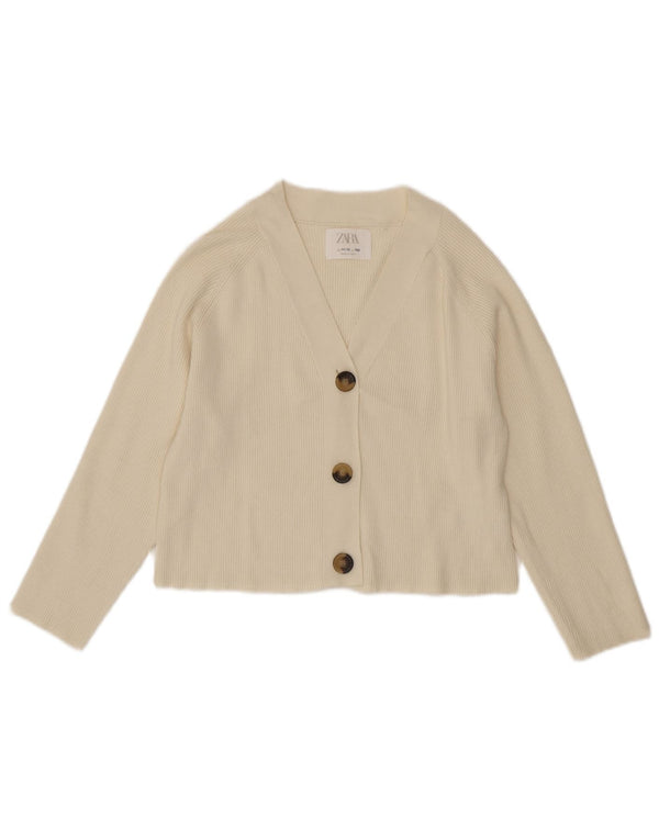 Pulover Crop Cardigan Fete Zara 11-12 Ani Bej Viscoza