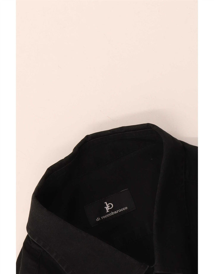 Cămașă cu mânecă scurtă pentru bărbați Roccobarocco Medium Black