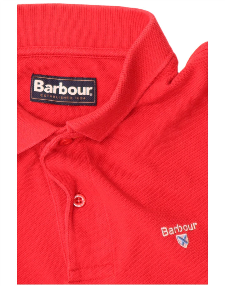 Tricou polo Barbour pentru bărbați, mare, roșu, bumbac