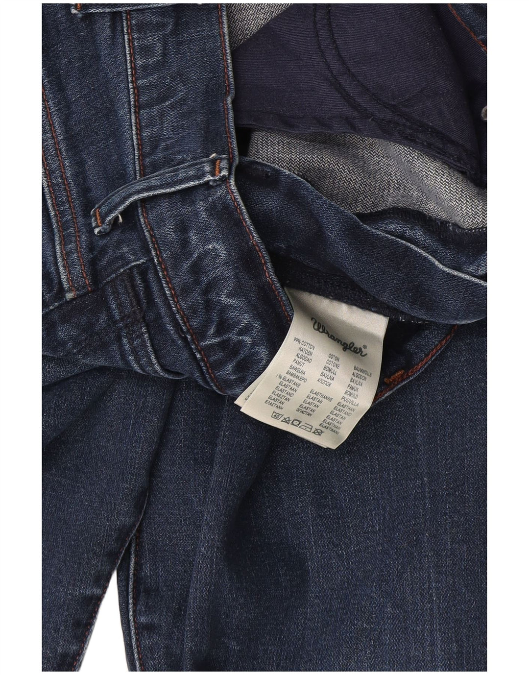 Blugi drepti pentru bărbați Wrangler W34 L32 Bumbac albastru