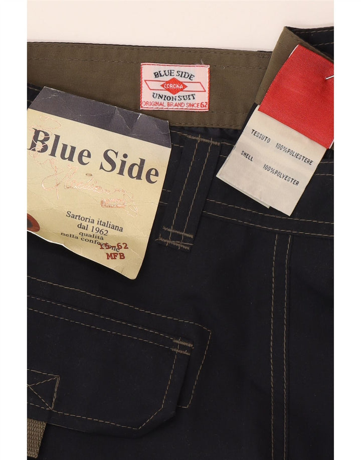 Pantaloni scurți cargo pentru bărbați Blue Side, mari W34, poliester bleumarin