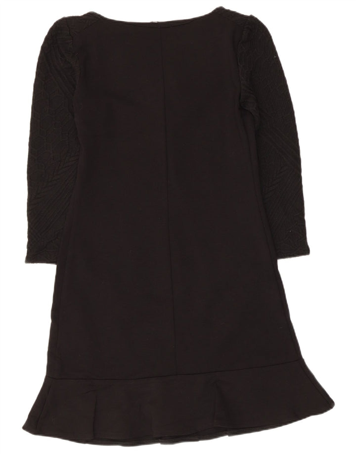 Naf Naf Rochie de bază cu mâneci 3/4 pentru femei UK 8 Mic Viscoză neagră