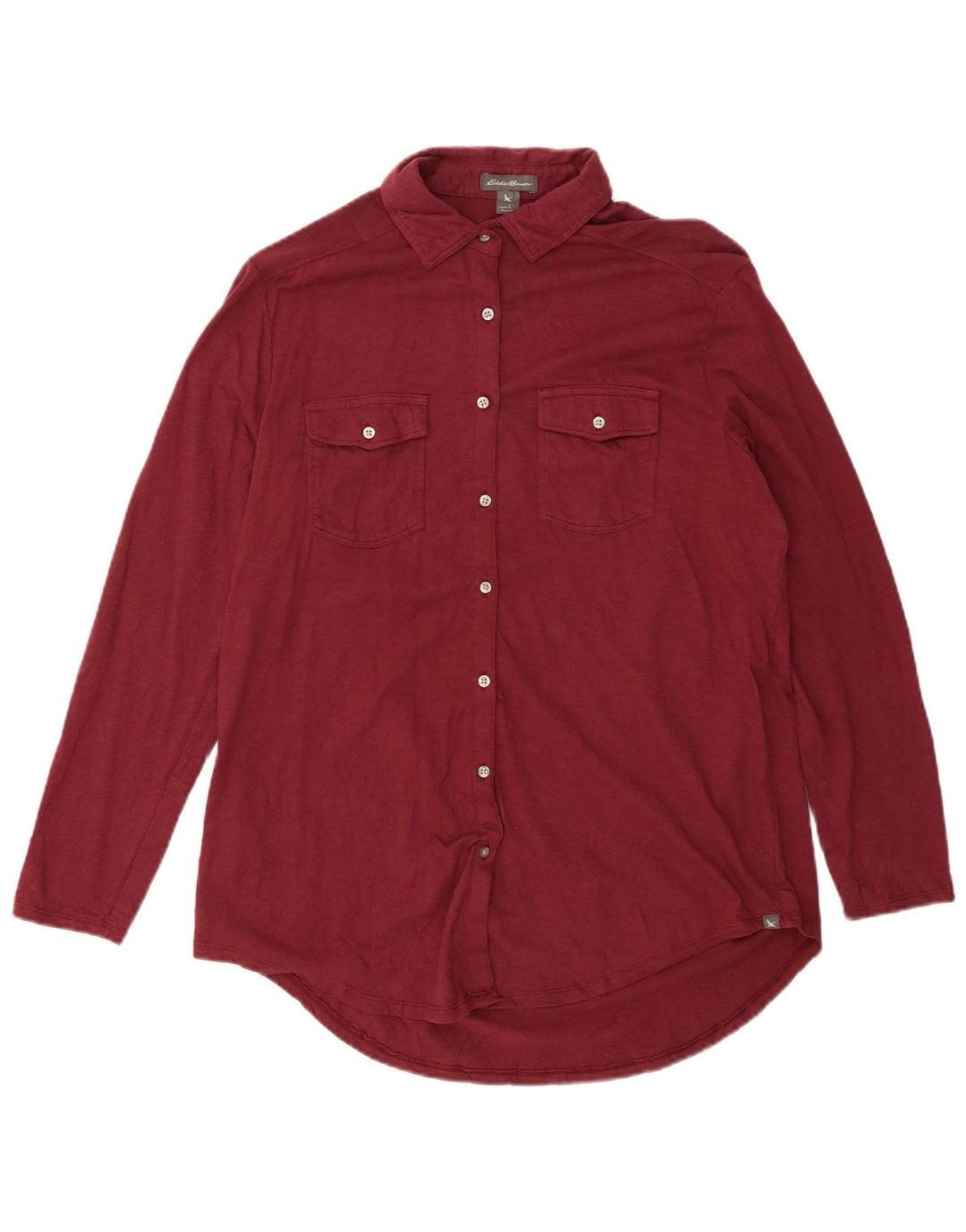 Cămașă pentru femei EDDIE BAUER UK 16 mare, bumbac maro