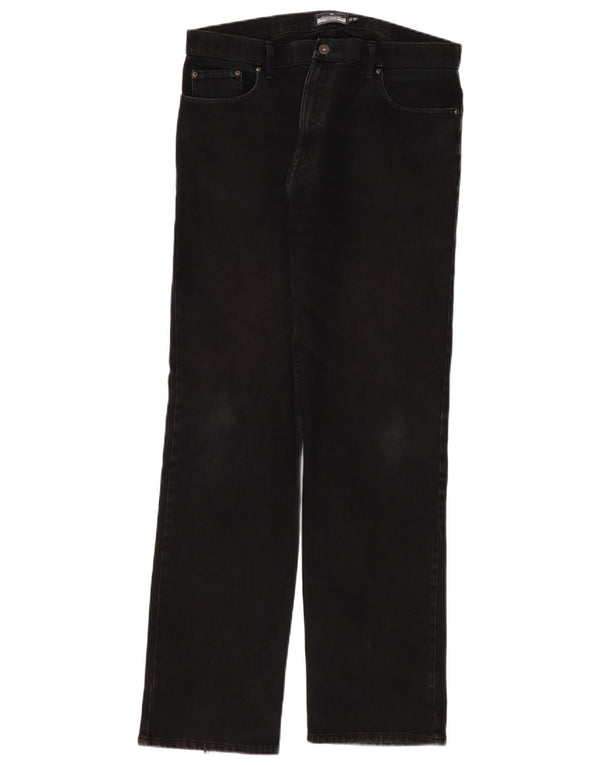 Blugi drepți pentru bărbați Marks & Spencer Blue Harbour W36 L33 bumbac negru