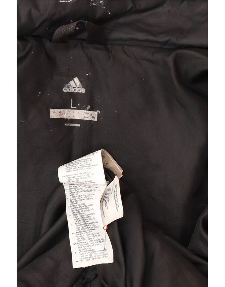 Jachetă căptușită pentru bărbați ADIDAS UK 40, mare, negru, poliester