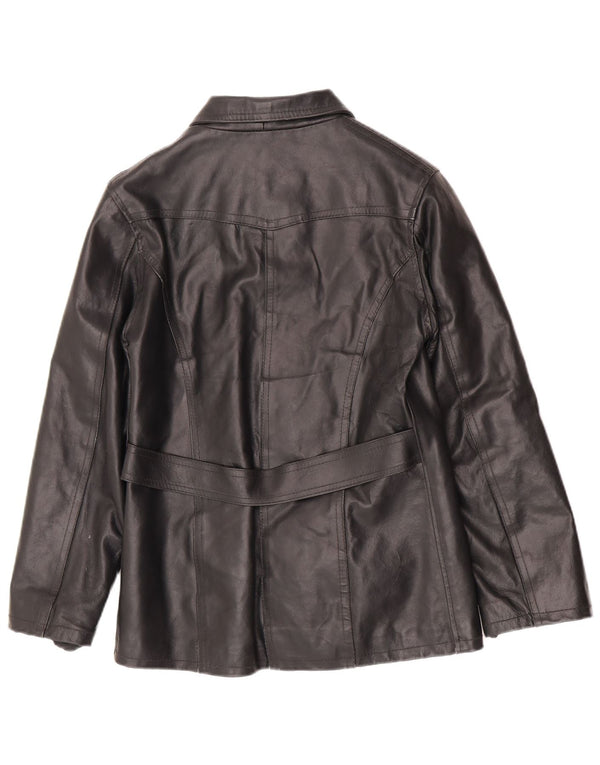 Geacă de piele Bayside pentru femei UK 10 Small Black