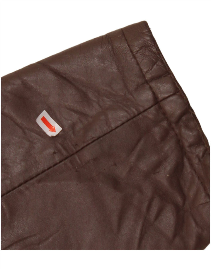 Jachetă de piele pentru bărbați VINTAGE IT 56 3XL maro