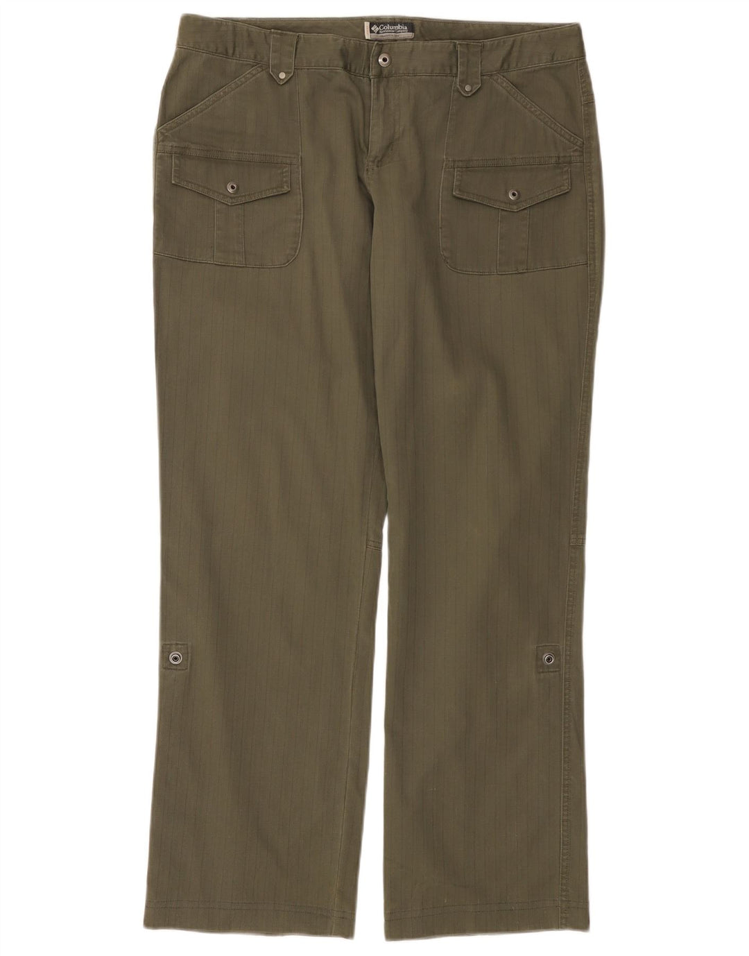 COLUMBIA Pantaloni casual drepti pentru femei US 12 Large W34 L31 Kaki Dungi