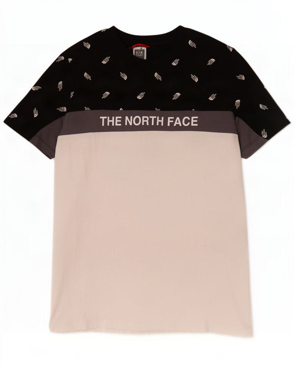 Tricou grafic The North Face pentru băieți Top 14-15 ani XL alb colorblock