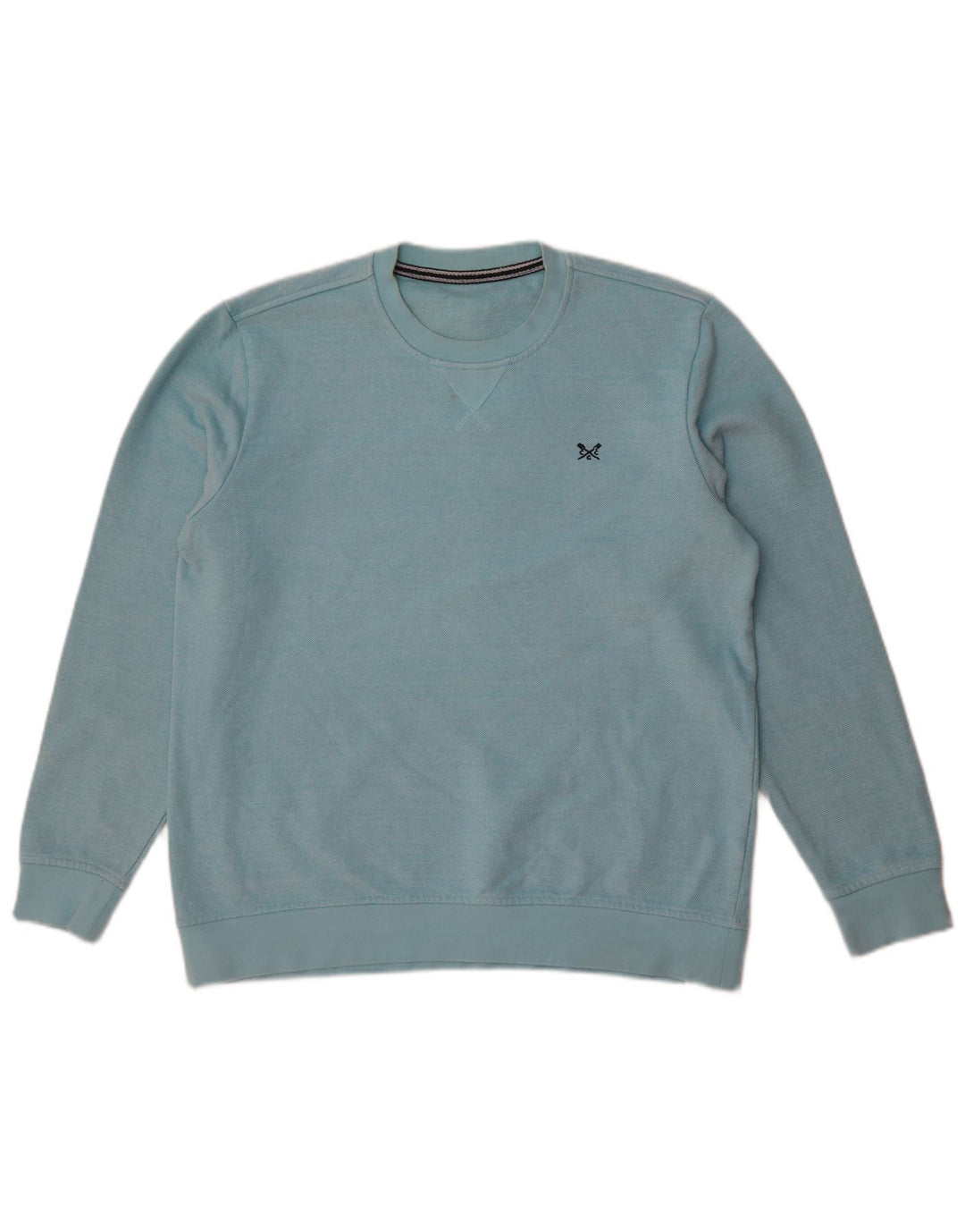 Crew Clothing Hanorac bărbătesc Pulover Medium Blue Bumbac