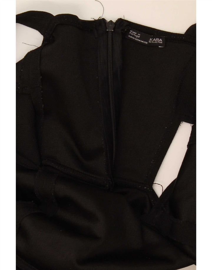 Salopetă fără mâneci pentru femei Zara UK 12 Medium Black
