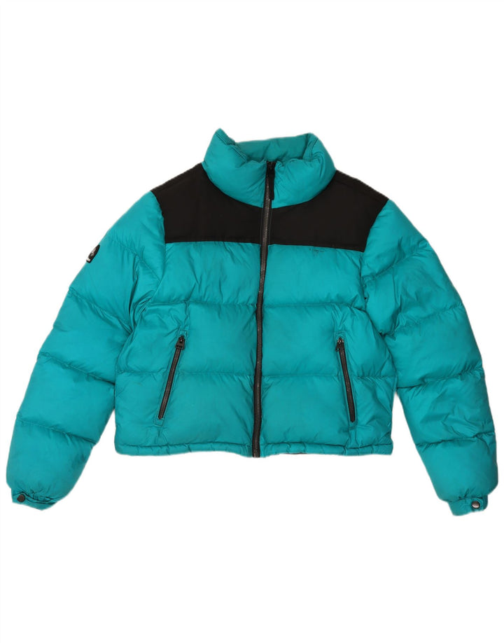 Jachetă căptușită pentru femei Superdry UK 12 Turcoaz mediu Poliester color