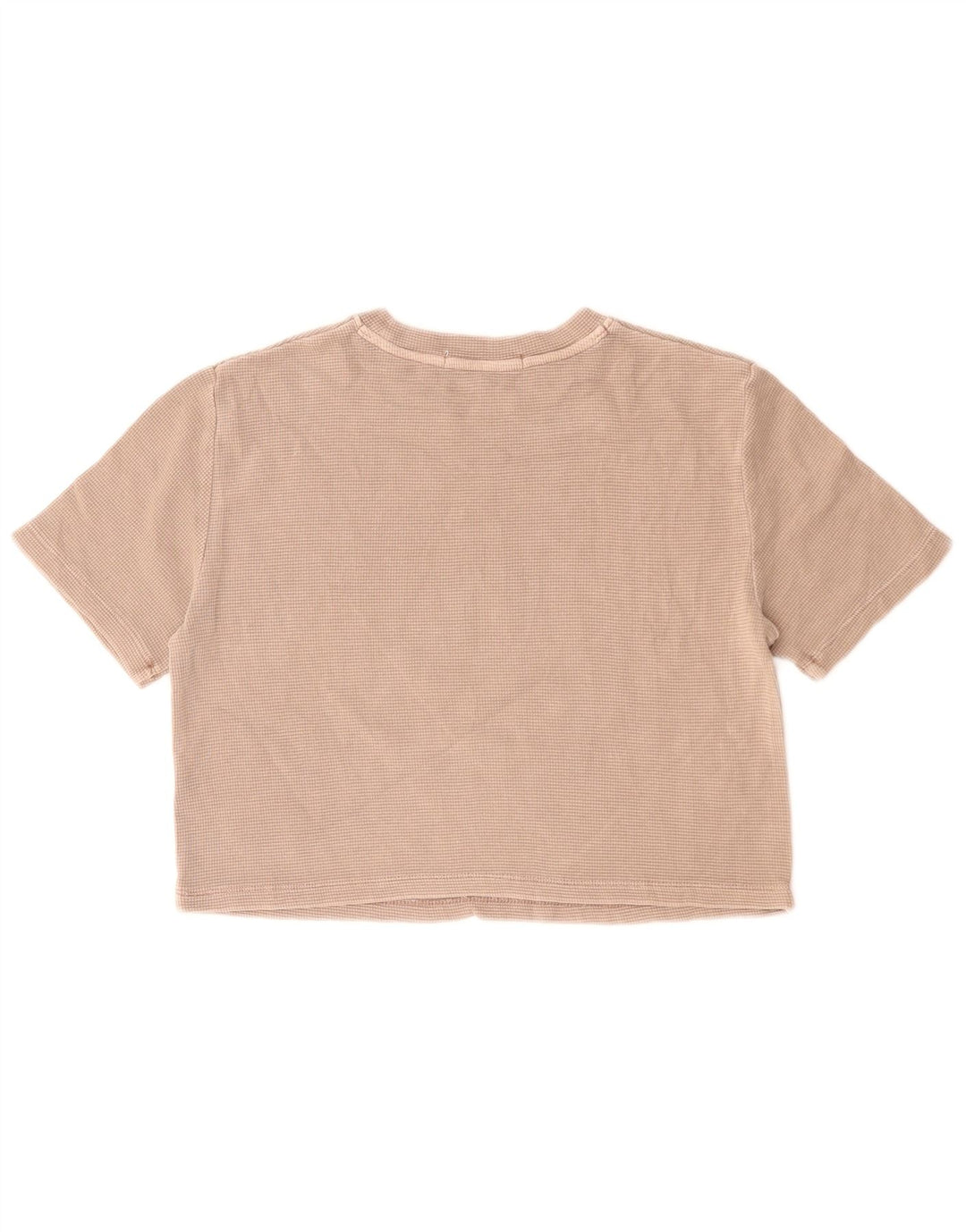 CALVIN KLEIN JEANS Tricou Crop Top pentru femei UK 10 Small Beige Bumbac