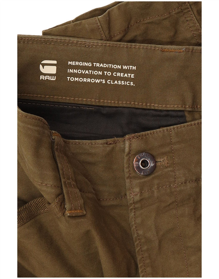 G-STAR Pantaloni Cargo Banana Slim pentru bărbați L34 L30 Kaki Bumbac Army