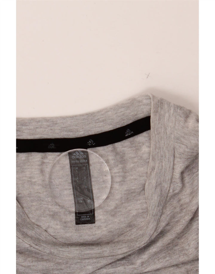 ADIDAS Mens Aeroready T-Shirt Top Large Grey Polyester Vintage Adidas and Second-Hand Adidas from Messina Hembry 