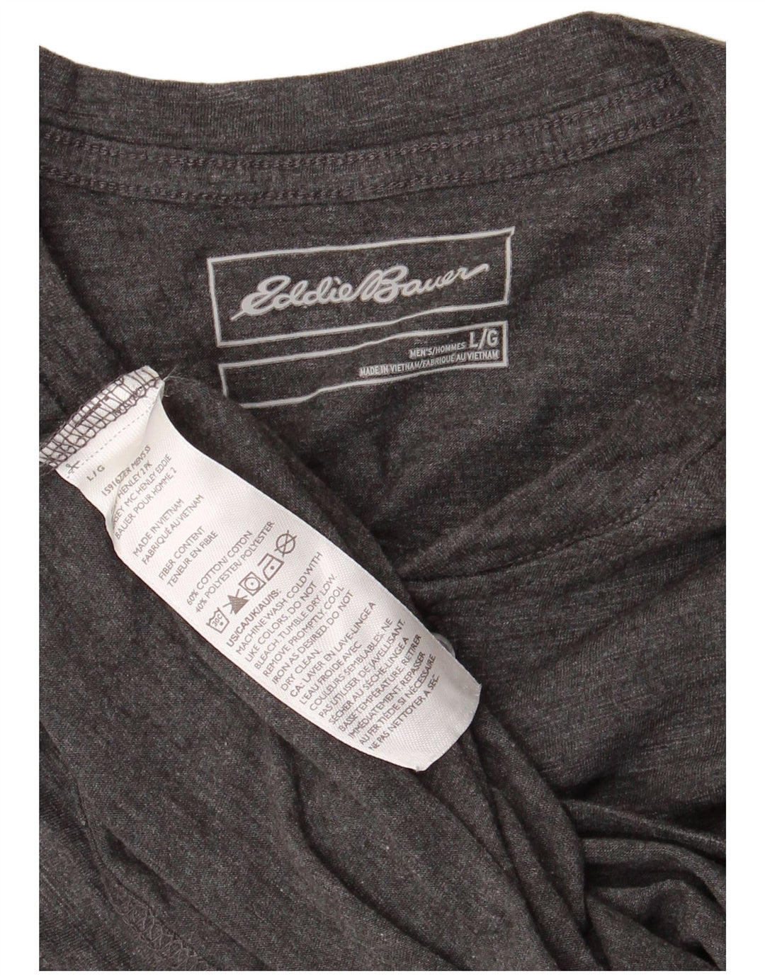 EDDIE BAUER Tricou pentru bărbați Top mare bumbac gri