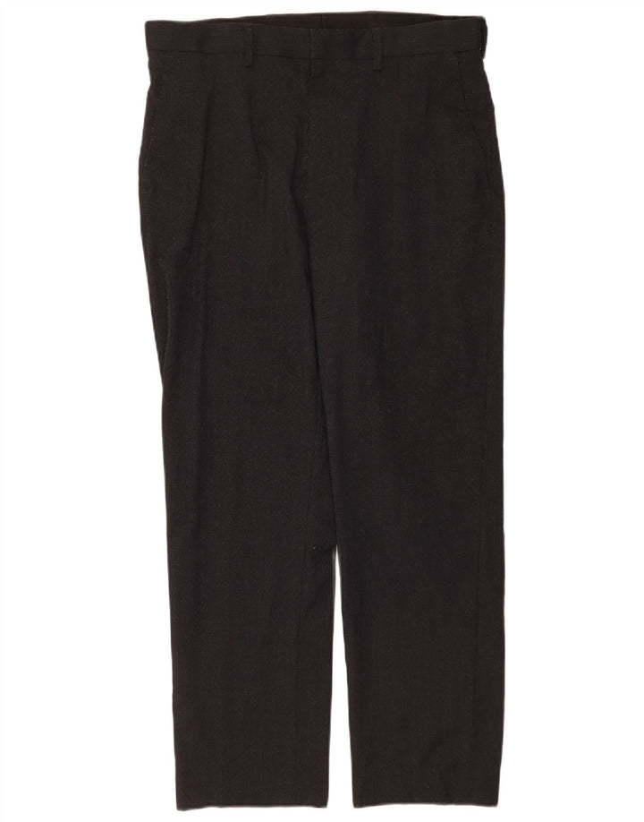Pantaloni chino drepți pentru bărbați Marks & Spencer W32 L29 gri pete