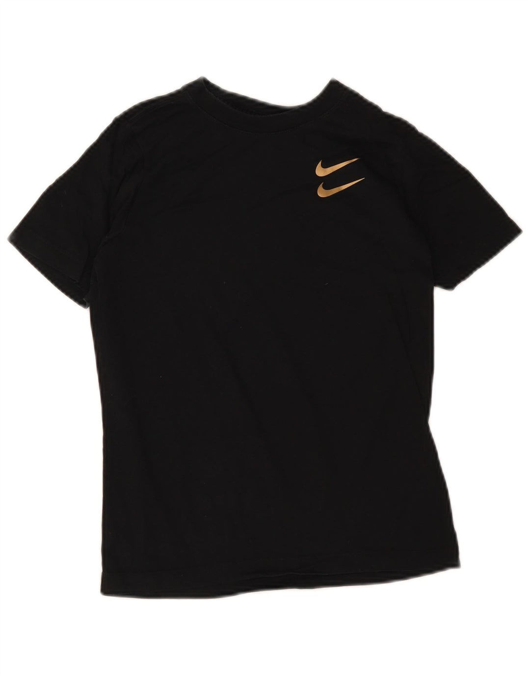 Tricou cu grafic Swoosh Nike pentru băieți Top 10-11 ani mediu negru