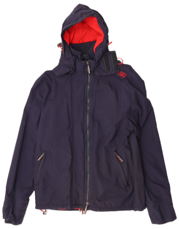Jachetă Windbreaker cu glugă Superdry pentru bărbați UK 42 XL bleumarin