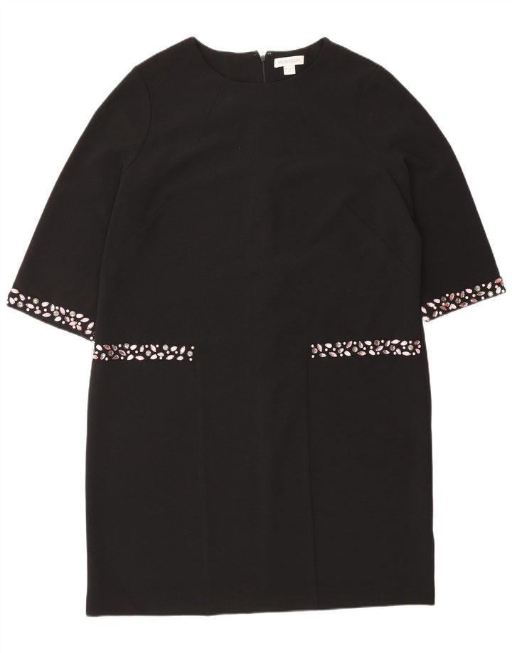 Rochie schimbătoare pentru femei Monsoon cu mâneci 3/4 UK 16 Poliester negru mare
