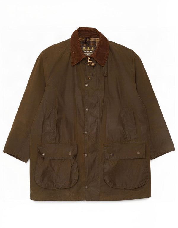 Jachetă pentru bărbați Barbour Border Loose Fit din bumbac cerat UK 44 Large Khaki