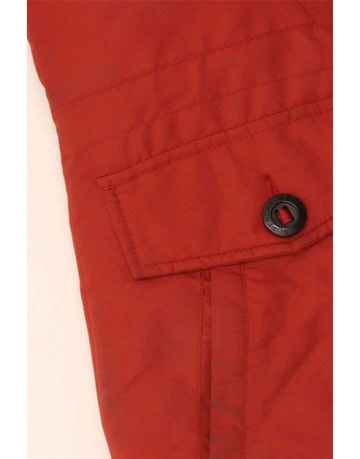 Jachetă parka supradimensionată cu glugă Superdry pentru femei UK 10 Small Red Colorblock