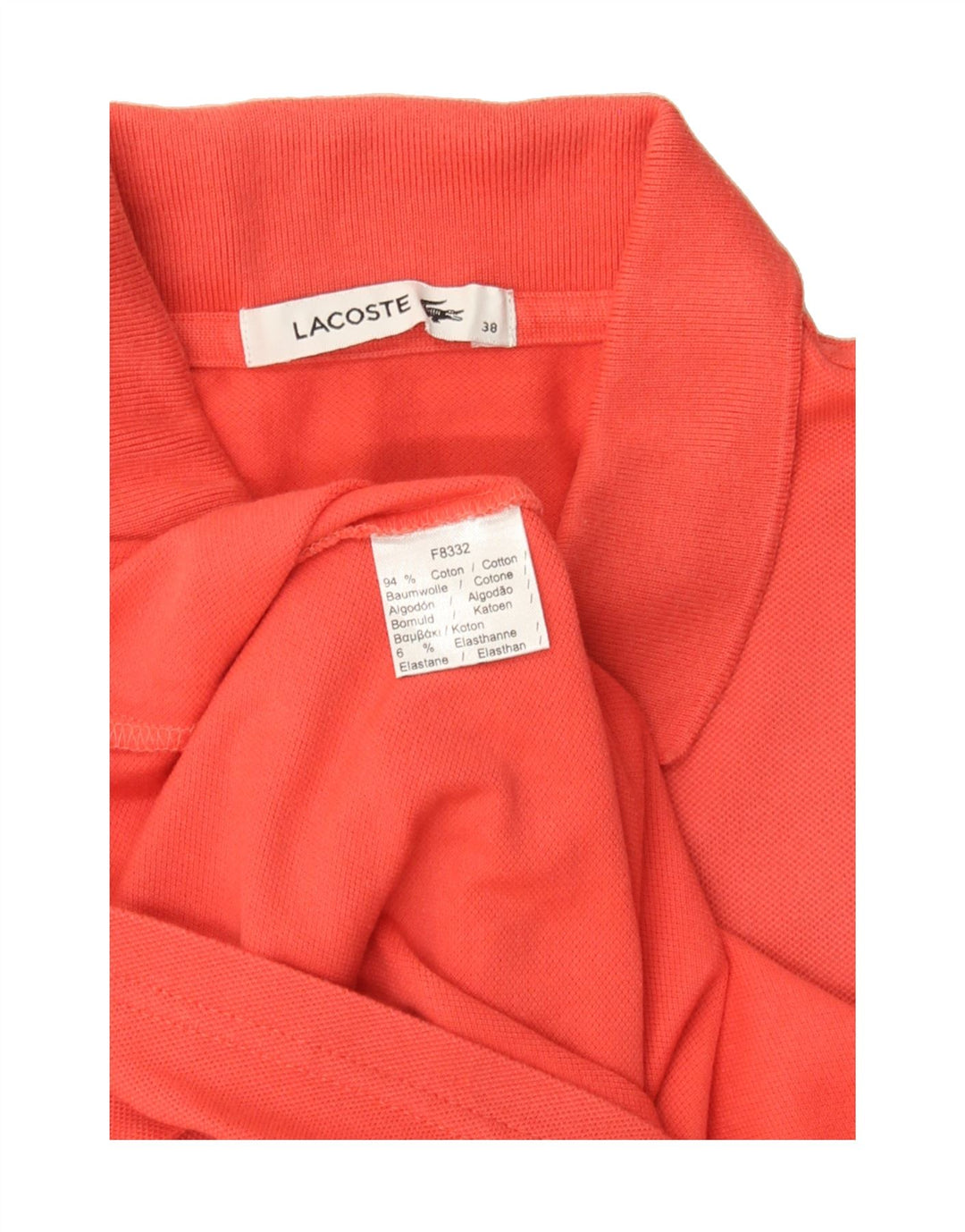 LACOSTE Womens Polo Shirt Size 38 Medium Pink Cotton Vintage Lacoste and Second-Hand Lacoste from Messina Hembry 