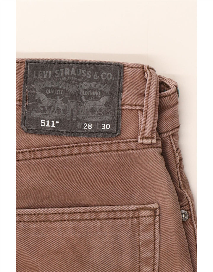 Blugi Levi's 511 Slim pentru bărbați W28 L30 bumbac maro