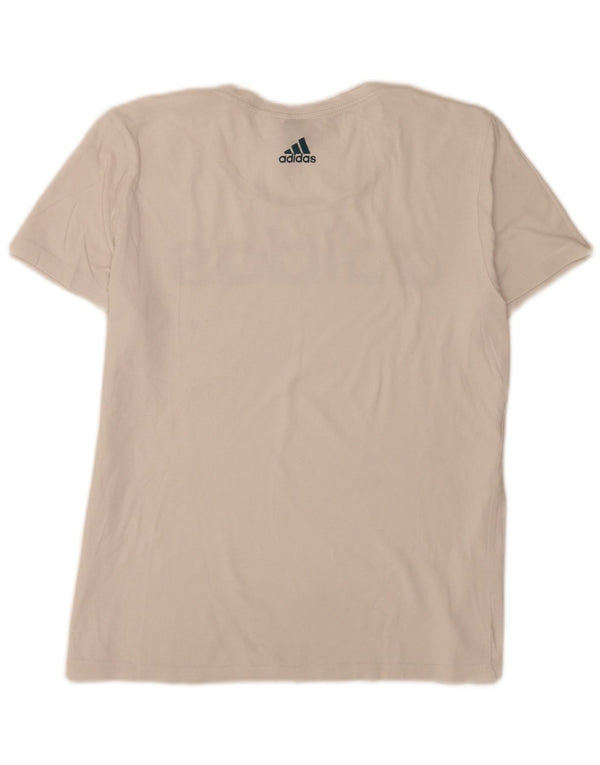Tricou cu grafică obișnuită Adidas pentru femei Top UK 12 Medium White