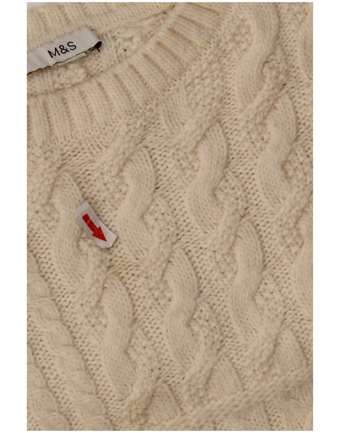 Marks & Spencer Pulover supradimensionat pentru femei cu gâtul turnat UK 18 XL Alb