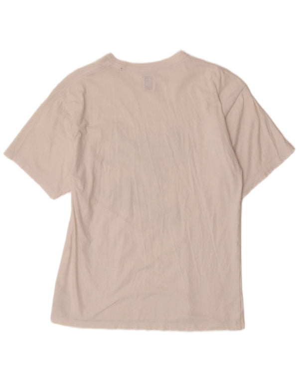 Tricou cu grafică obișnuită Vans pentru bărbați Top mediu din bumbac alb
