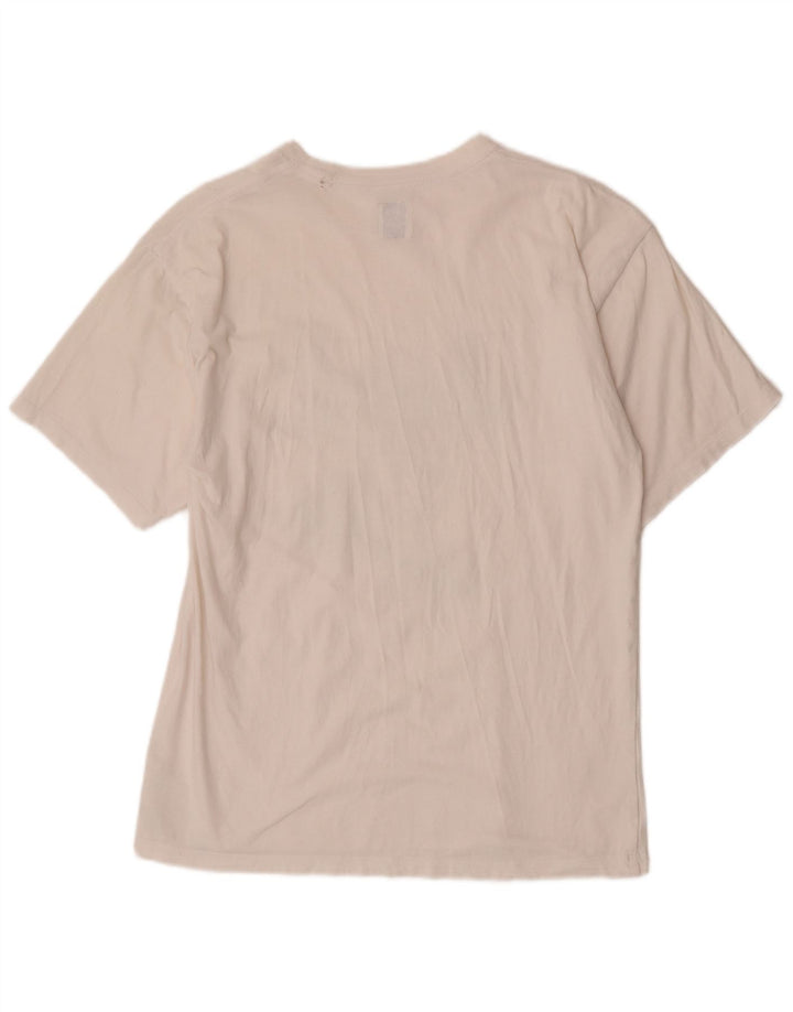 Tricou cu grafică obișnuită Vans pentru bărbați Top mediu din bumbac alb
