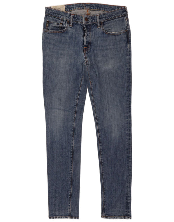 Blugi skinny pentru bărbați Abercrombie & Fitch W33 L32 Bumbac albastru
