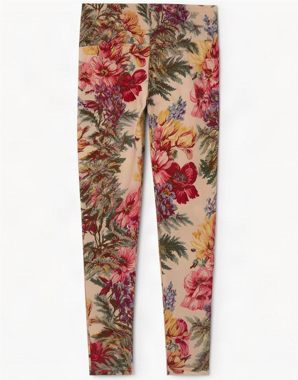 Kenzo Womens Leggings UK 16 Large Multicolor Floral Bumbac