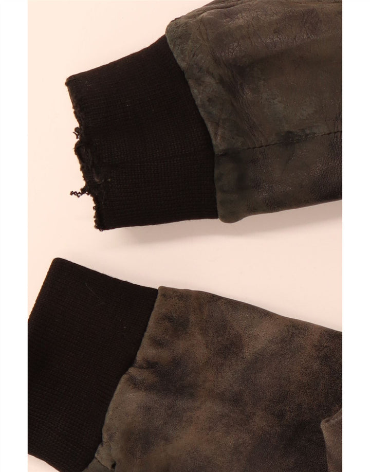 Jachetă de piele pentru bărbați VINTAGE UK 38 Medium Black