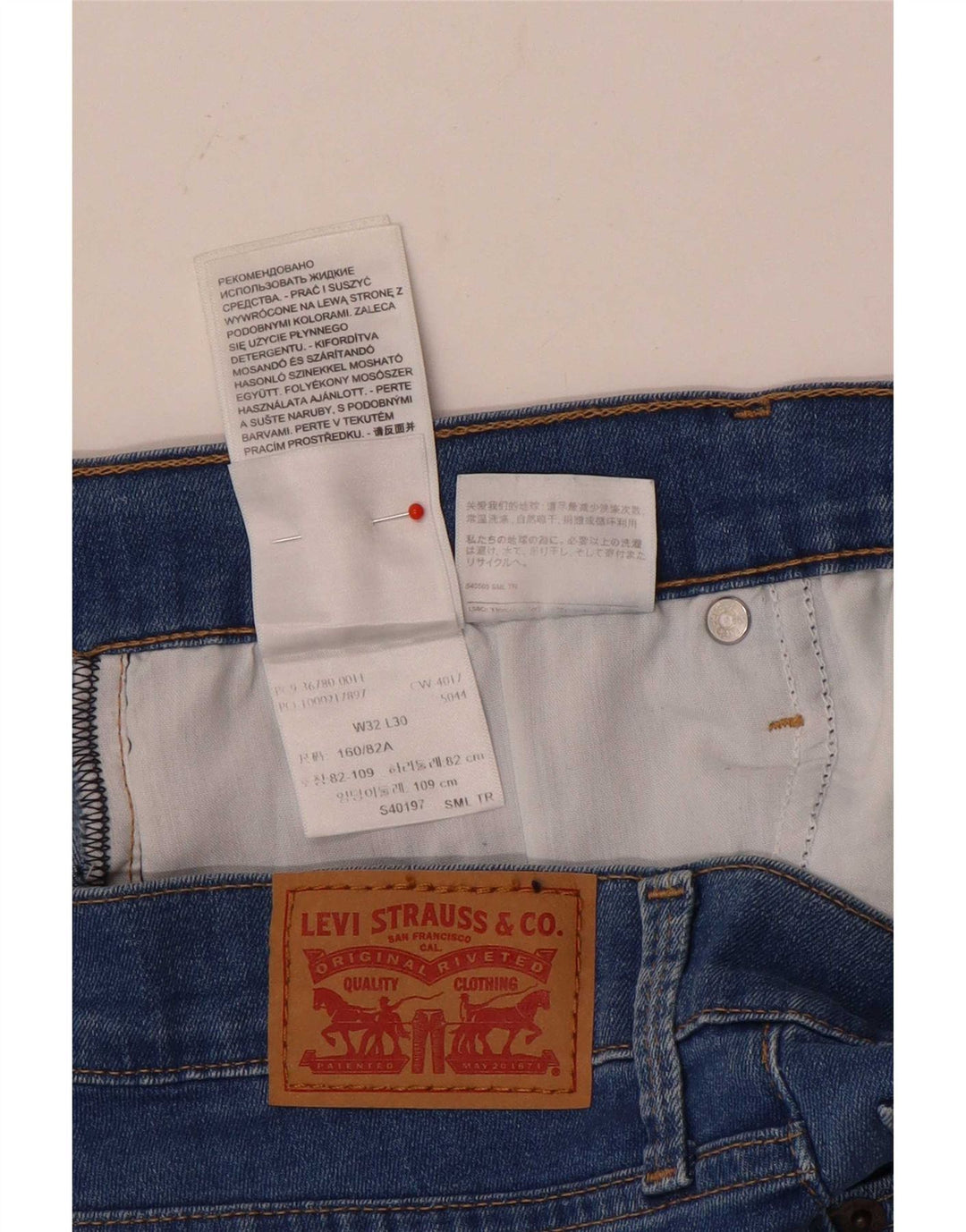 Blugi skinny pentru femei Levi's W32 L30 Bumbac albastru